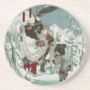 Gentoku Visiting Komei In the Snow (2:3) Coaster