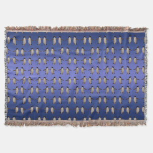 Gentoo Frenzy Throw Blanket (Blue Mix)