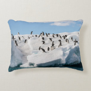 Gentoo Penguin Antarctica Iceberg Playtime Decorative Cushion