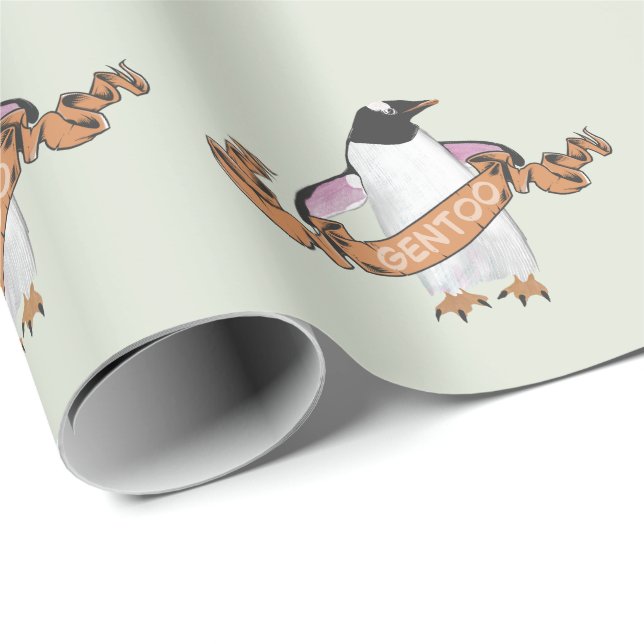 Gentoo penguin wrapping paper (Roll Corner)