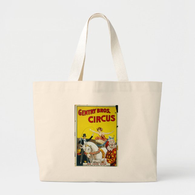 Gentry Bros. Circus Large Tote Bag (Front)