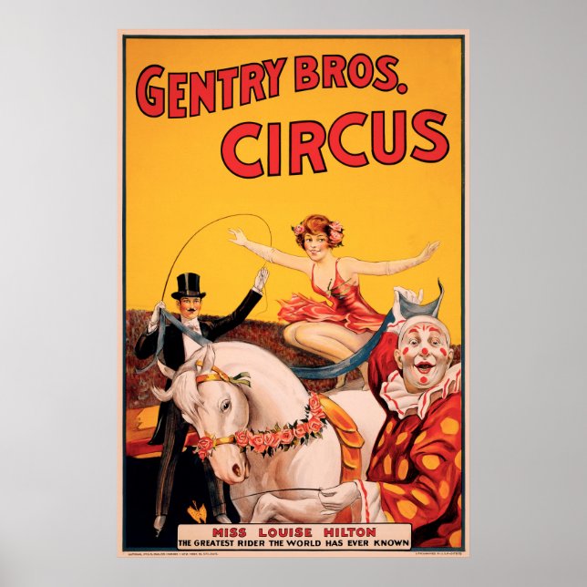 Gentry Bros. Circus Poster (Front)
