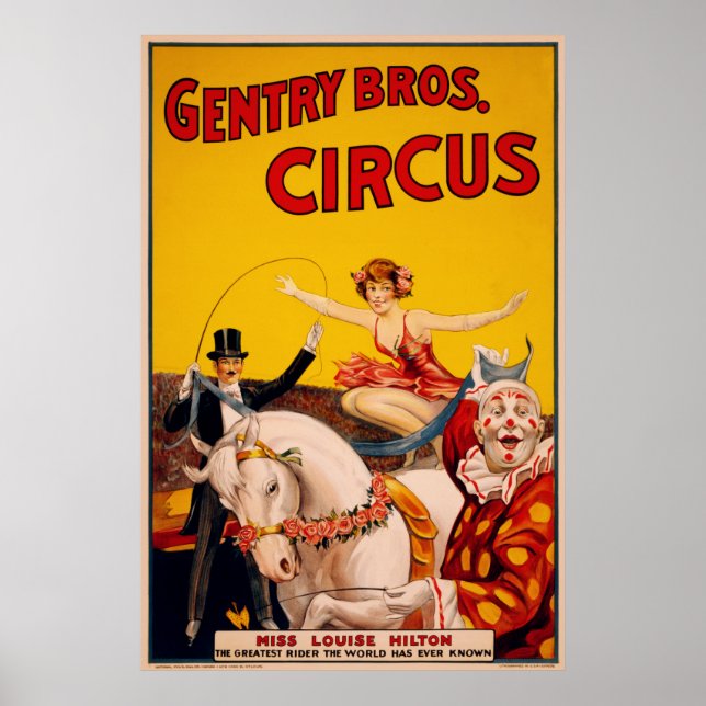 Gentry Bros. Circus Poster (Front)
