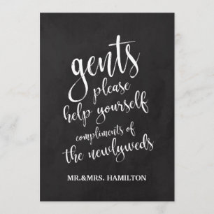 Gents Bathroom Basket Affordable Chalkboard Sign Invitation