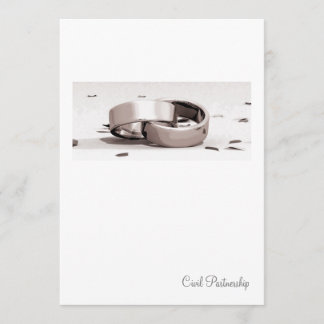 Gents Entwined Rings Blc- Civil Partnership Invite