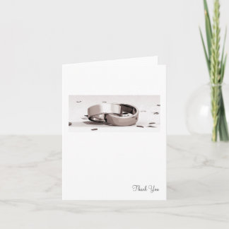 Gents Entwined Rings BLK - Thank You Card