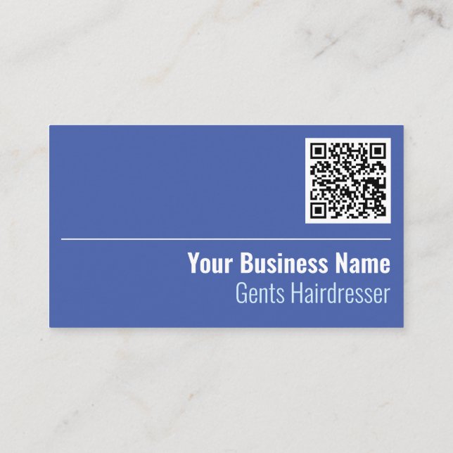 Gents Hairdresser QR Code Business Card (Back)