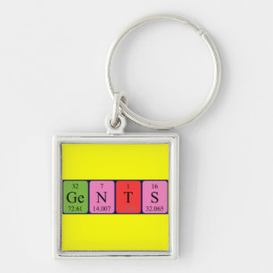 Gents periodic table keyring