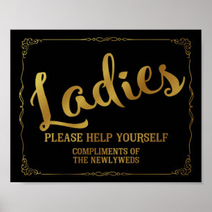 Gents restroom sign - toiletries basket sign