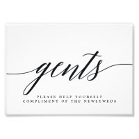 Gents Wedding Bathroom Sign Choose Your Size
