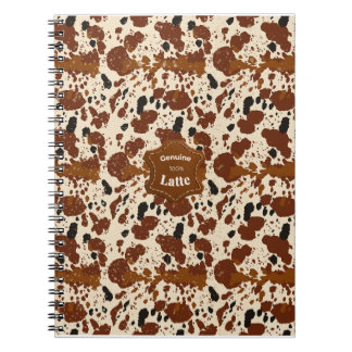 Genuine 100% Latte Cowhide Pattern | Neutral  Notebook