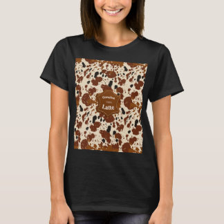 Genuine 100% Latte Cowhide Pattern | Neutral  T-Shirt