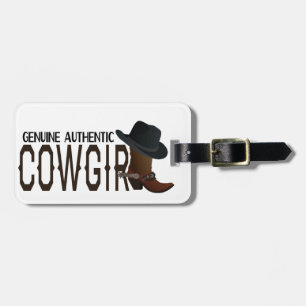 Genuine Authentic COWGIRL Boot & Hat Luggage Tag