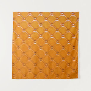 Genuine brown leather upholstery. tapestry