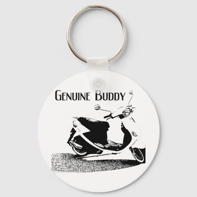 Genuine Buddy Black Key Ring (Front)