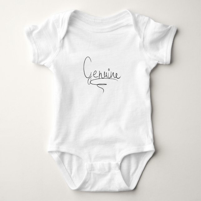 Genuine cute funny hand writing baby bodysuit (Front)