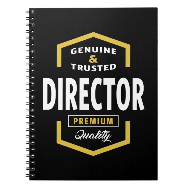 Genuine Director Gift Ideas Spiral Notebook (Front)