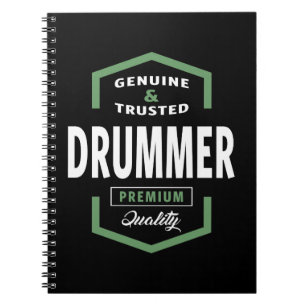 Genuine Drummer Gift Ideas Spiral Notebook
