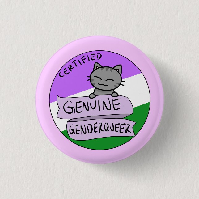 Genuine Genderqueer 3 Cm Round Badge (Front)