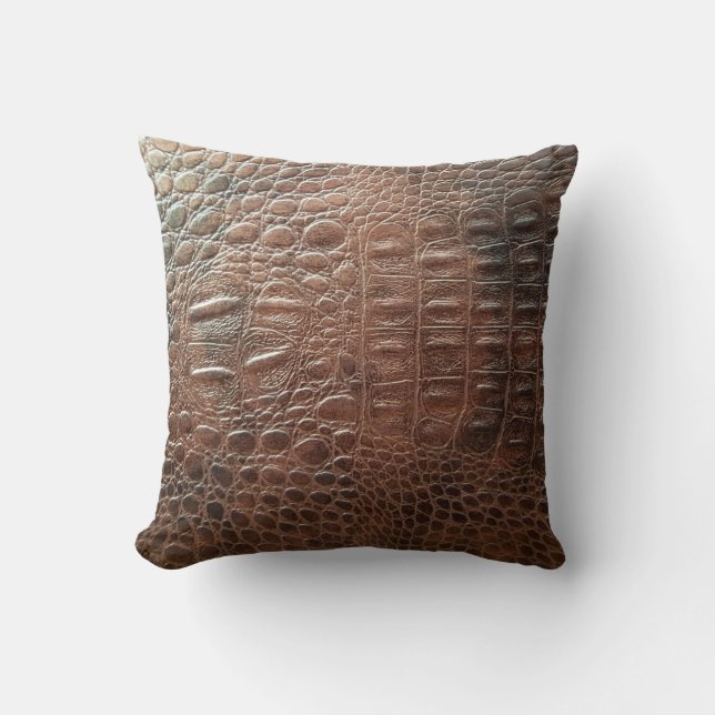 Genuine leather texture backgroundr close-up, embo cushion (Front)