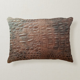 Genuine leather texture backgroundr close-up, embo decorative cushion