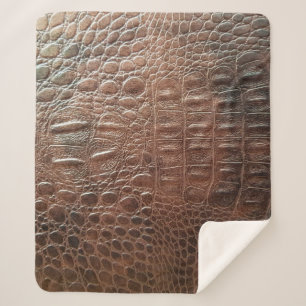 Genuine leather texture backgroundr close-up, embo sherpa blanket