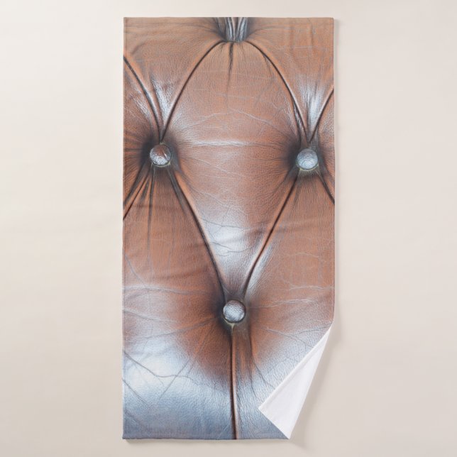 Genuine leather upholstery background,  luxury dec bath towel (Bath Towel)