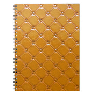 Genuine leather upholstery: decorative motif. notebook