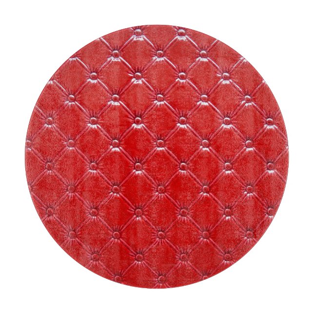 Genuine Leather Upholstery: Versatile Decor Cutting Board (Front)