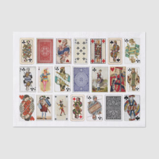 Genuine (not AI) Vintage Playing Card Fussy Cuts Tissue Paper