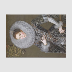 Genuine (not AI) Vintage Spanish Princess Portrait Tissue Paper