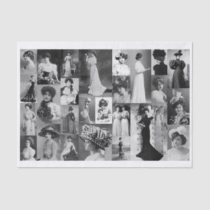 Genuine (not AI) Vintage Victorian Women Photos Tissue Paper
