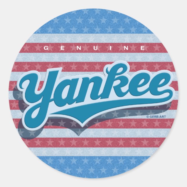 Genuine Yankee - blue/starsstripes) Classic Round Sticker (Front)