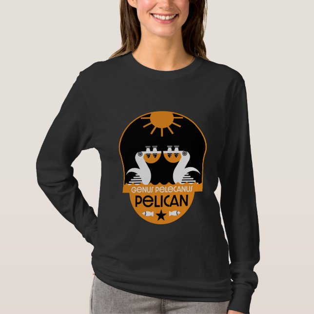 Genus Pelecanus Bird Art   T-Shirt (Front)