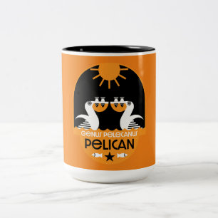 Genus Pelecanus Bird Art Two-Tone Coffee Mug