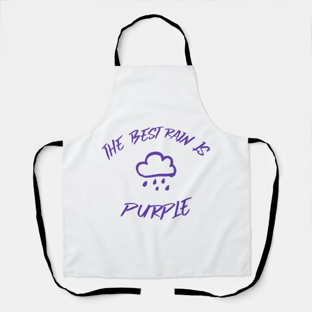 GenX The Best Rain is Purple  Apron (Front)