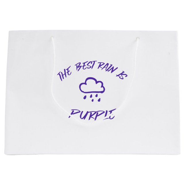 GenX The Best Rain is Purple  Large Gift Bag (Front)