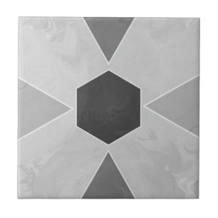 Geo Abstract Pastel Marble Gray Tile