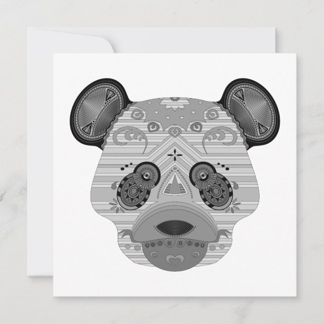 geo bear invitation (Front)