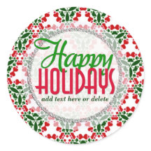 Geo Country Love Christmas Gift label Sticker