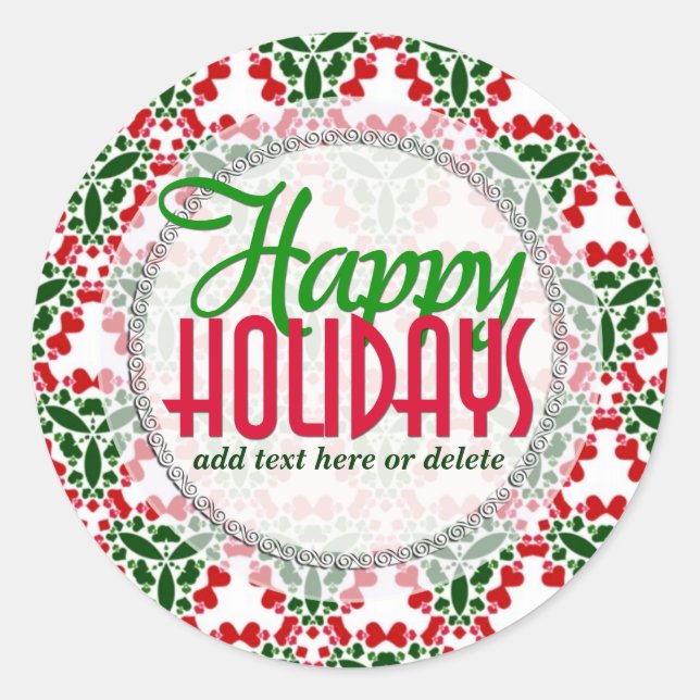 Geo Country Love Christmas Gift label Sticker (Front)