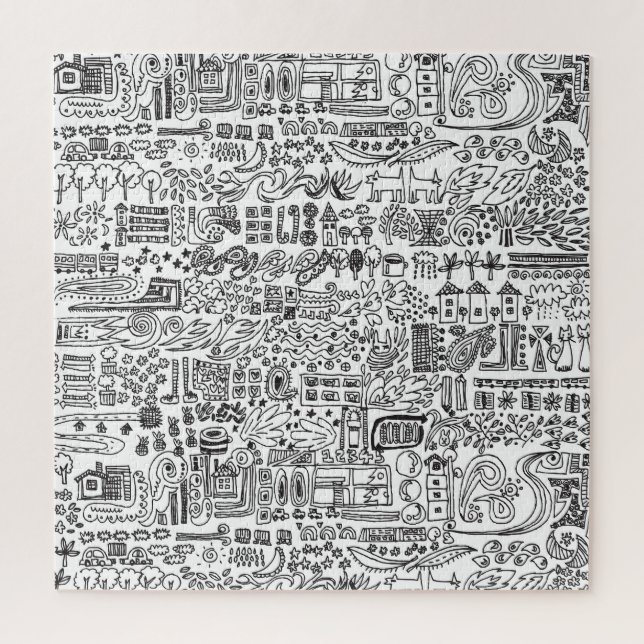 Geo design abstract pattern. jigsaw puzzle (Vertical)