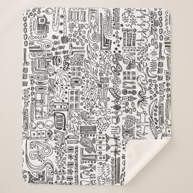 Geo design abstract pattern. sherpa blanket (Front)