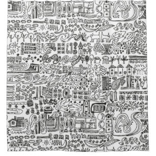 geo design shower curtain
