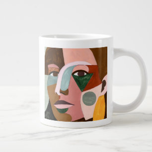 Geo Face Large Coffee Mug