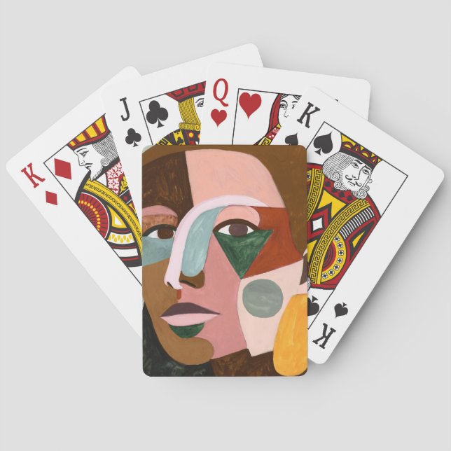 Geo Face Playing Cards (Back)