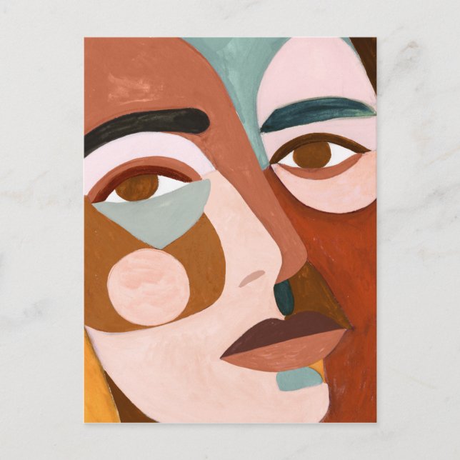 Geo Face Upclose Postcard (Front)