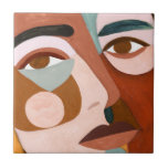 Geo Face Upclose Tile<br><div class="desc">Geo Face III by Victoria Borges. | 142046GG</div>