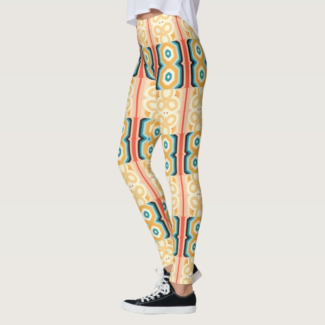 Geo Floral Pattern Leggings (Left)