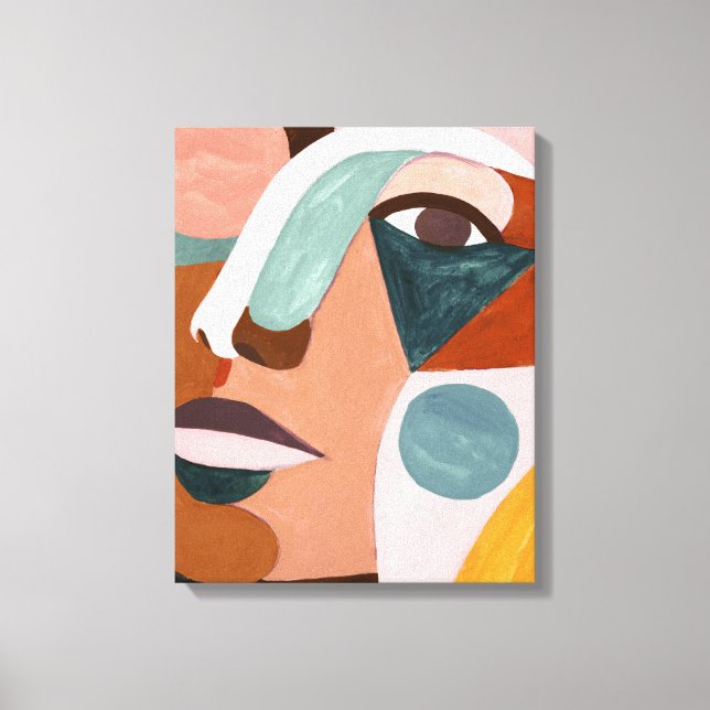 Geo Half Face Canvas Print (Front)